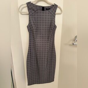 RW&CO. Gray Checkered Sheath Dress